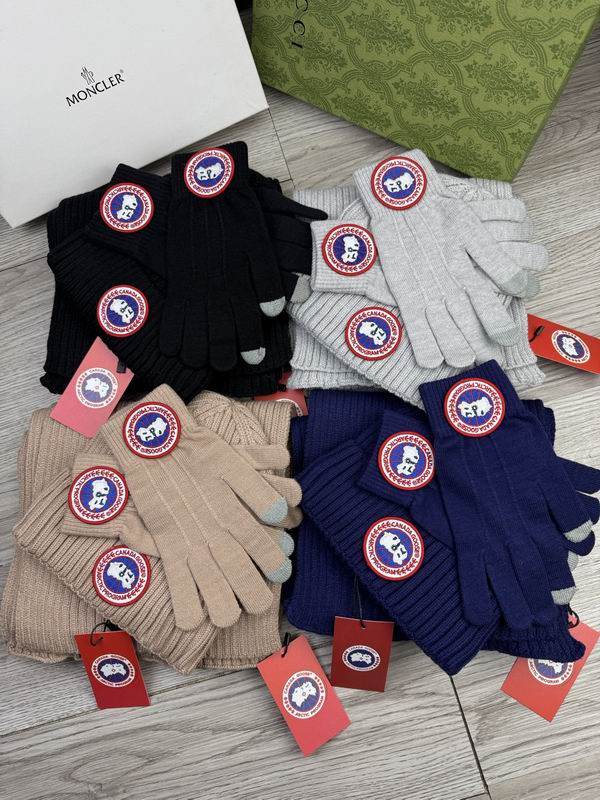 Canada Goose Scarf Hat Gloves dx07